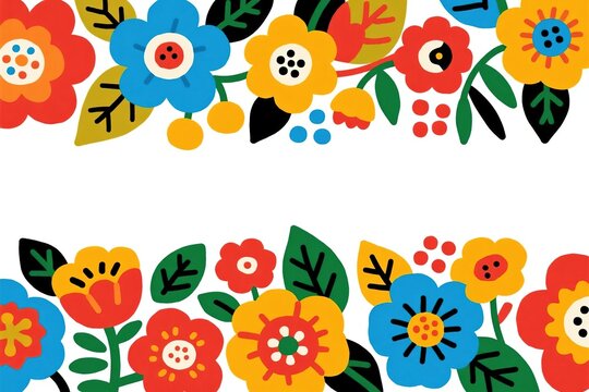 Colorful floral pattern design