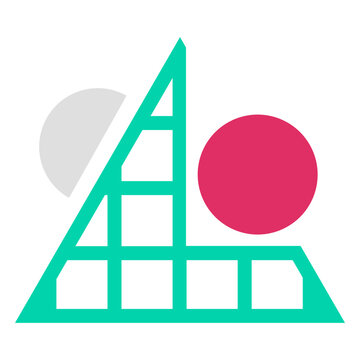 Triangular grid circles logo