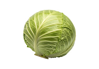 Obraz premium Green cabbage isolated on transparent background