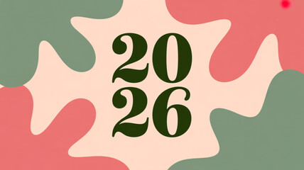 A graphic illustration featuring the year 2026 in a decorative frame