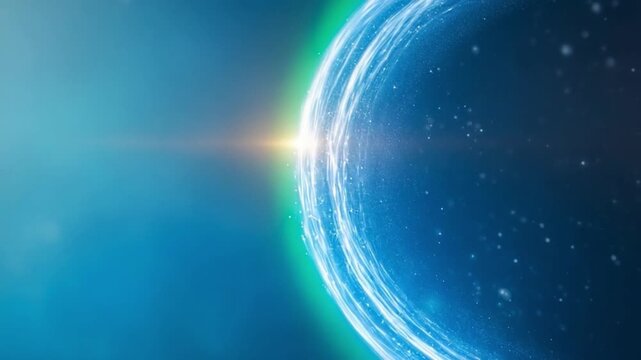 Abstract Planet with Light Burst: An artistic depiction of a planet, radiating a brilliant light burst, showcasing the beauty and mystery of the cosmos.