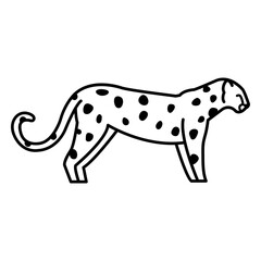 Cheetah feline animal stroke © Vexels