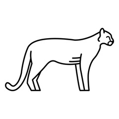 Wild cat feline animal stroke © Vexels