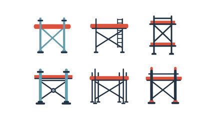 Obraz premium Scaffolding Line art soft elegant style illustration