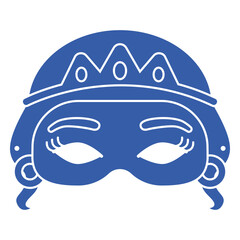 Blue womans face mardi gras mask © Vexels