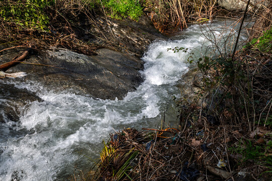 The streams in the villages of Izmir are flowing much more abundantly this year due to the rainfall.