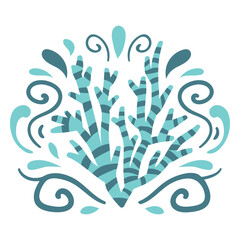 Fototapeta premium Bare twigs flat