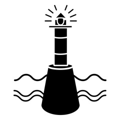 Lighthouse buoy cut out © Vexels