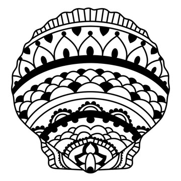 Seashell ocean mandala