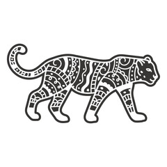 Standing leopard cut out © Vexels