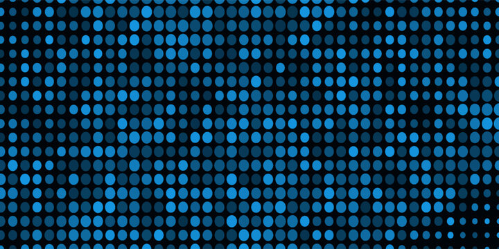 Donkerblauwe vector moderne geometrische cirkel abstracte achtergrond. Gestempelde structuursjabloon. Geometrisch patroon in halftoonstijl met verloop.