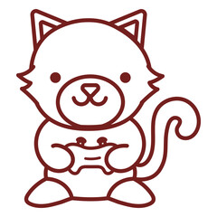 Baby fox animal gamer © Vexels