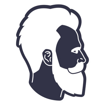 Hipster haircut cut out