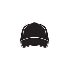 Fototapeta premium black baseball cap with white trim on transparent background cut out isolated illustration on transparent background layout