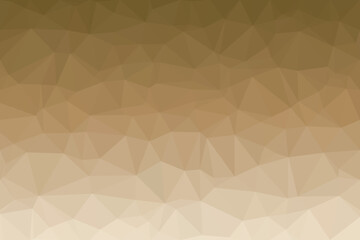Obraz premium Low poly polygonal pattern featuring a smooth gradient transition from dark brown to light beige