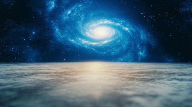 Cosmic Horizon: An artist's rendition presents a mesmerizing spiral galaxy against a backdrop of deep space, while a terrestrial plane offers a unique perspective.