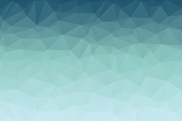 Obraz premium Polygonal geometric pattern featuring a smooth gradient transition from deep teal to a light aqua tone