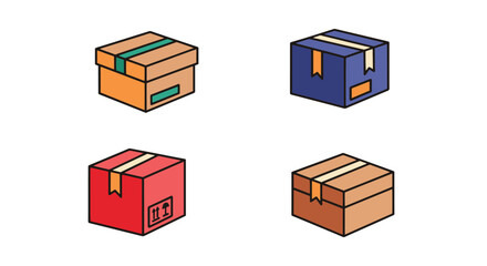 Subscription Box dynamic abstract color vector