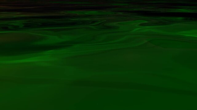 Deep Murky Green Liquid Ripples Representing Toxic Waste or Chemical Pollution in Water