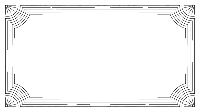 Minimal geometric border frame with clean line pattern modern vector design