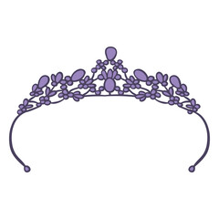 Tiara color stroke © Vexels
