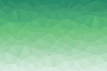 Obraz premium This vibrant geometric low poly pattern features a beautiful gradient transition from emerald green to a delicate light mint green