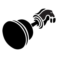 Knight chess sideways piece simple cut out © Vexels