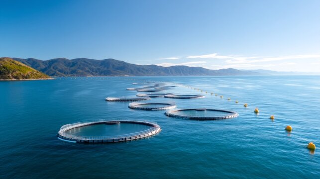 Aerial View of Pristine Tidal Lagoon with Submerged Turbidity Circles