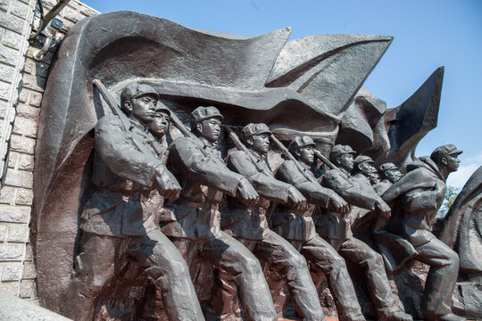 Dandong War Monument Stone Relief Sculpture, Liaoning Province China
