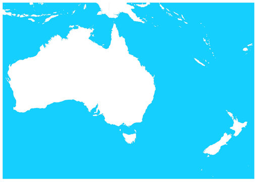 Map of australia and new zealand