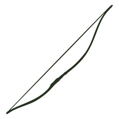 Simple bow silhouette archery equipment