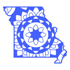Fototapeta premium Missouri map mandala