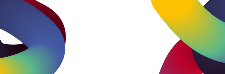 colorful abstract shapes on white background