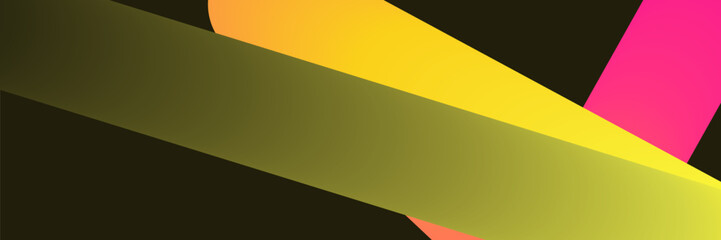 colorful geometric shapes on dark background