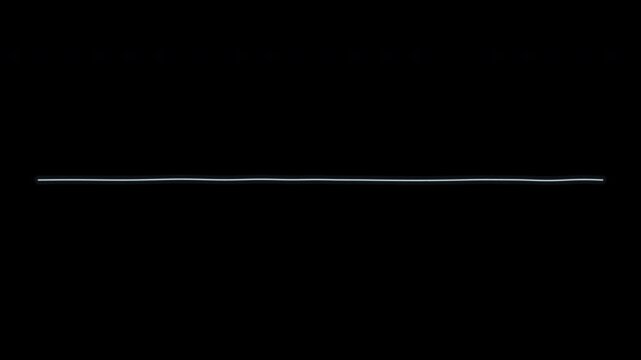 4K realistic vibrating string wave simulation with plucked harmonic motion and cinematic glow rendering. Abstract physics-based oscillation background for audio, sound, science, and technology visuals