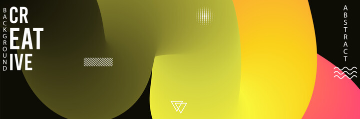 Creative abstract background with geometric shapes and patterns