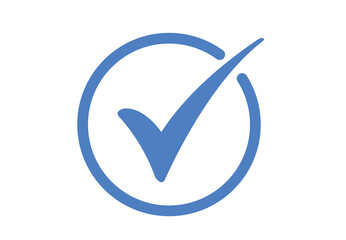 blue checkmark approval icon design © Photix Studio