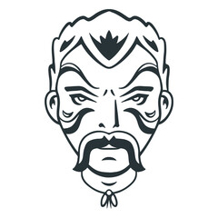 Obraz premium Moustached circus man character