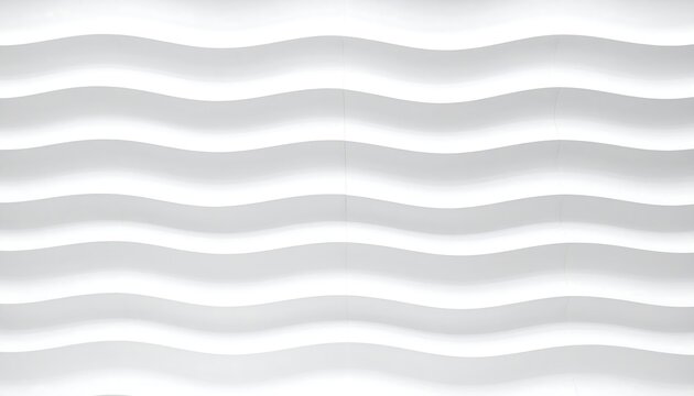 White abstract wavy wall pattern forming seamless modern textured background design