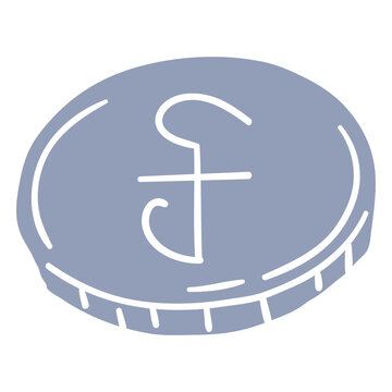 Riel currency coin cut out