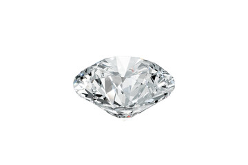 3D Render of a Brilliant Heart Shaped Diamond Isolated on Transparent Background