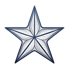 Obraz premium Decorative star design with intricate leaf patterns in blue 