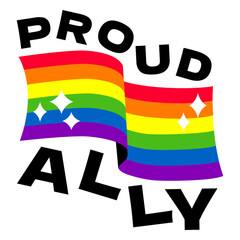 Obraz premium Vibrant proud ally graphic design