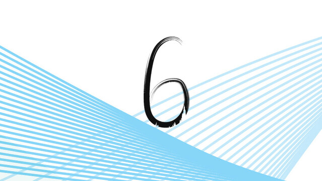 Hand Drawn Numbers 06