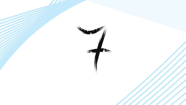 Hand Drawn Numbers 07