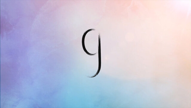 Hand Drawn Numbers 09