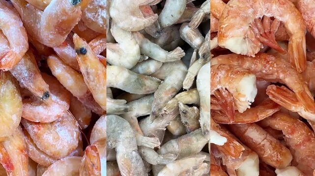 Buying shrimps at the grocery store	