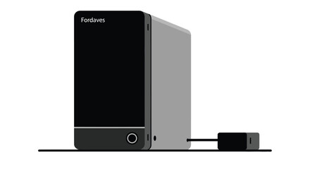 Modern Fordaves external hard drive with sleek design and blue accents