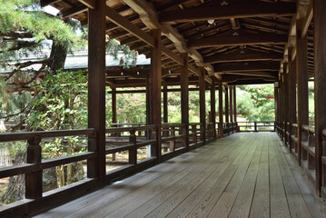大覚寺　村雨の廊下(京都市右京区)