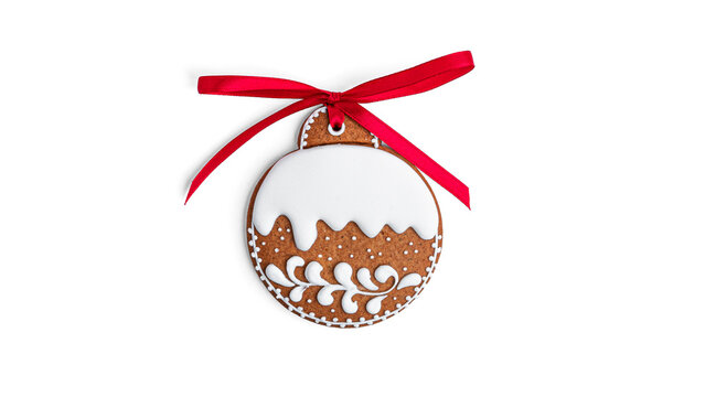 Gingerbread cookies on a white background. High quality photo